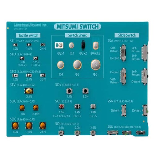 KIT TACTILE, SLIDE, SWITCH SHEET