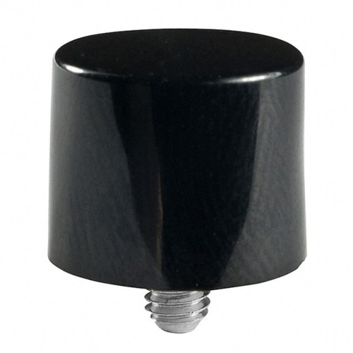 CAP PUSHBUTTON ROUND BLACK