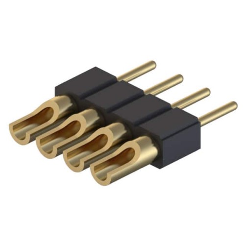 CONN HDR STRIP SOLDER 4POS GOLD