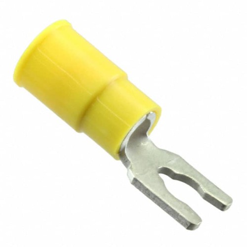 CONN SPADE TERM 10-12AWG #8 YEL