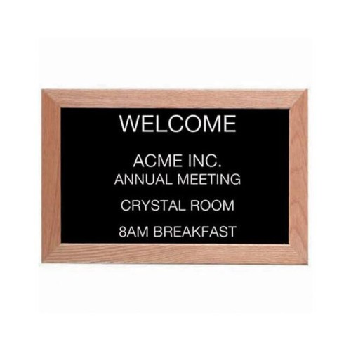 RED OAK FRAMED LETTER BOARD MESS