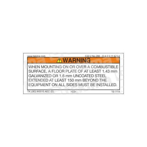 WARNING LABEL, 12 PCS/PACK