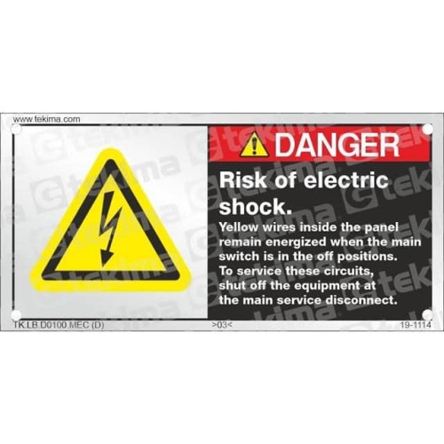 DANGER LABEL, 6 PCS/PACK