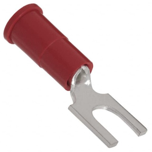 CONN SPADE TERM 18-22AWG #8 RED