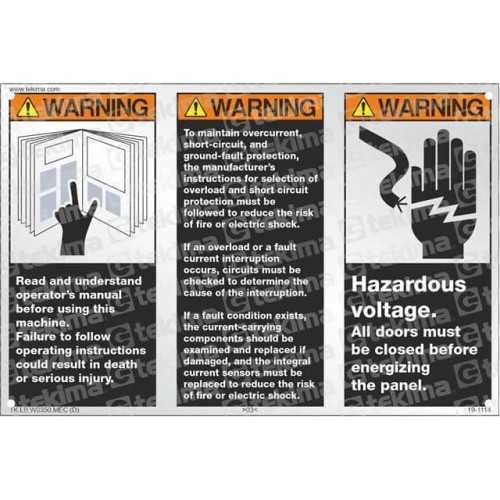 WARNING LABEL, 6 PCS/PACK
