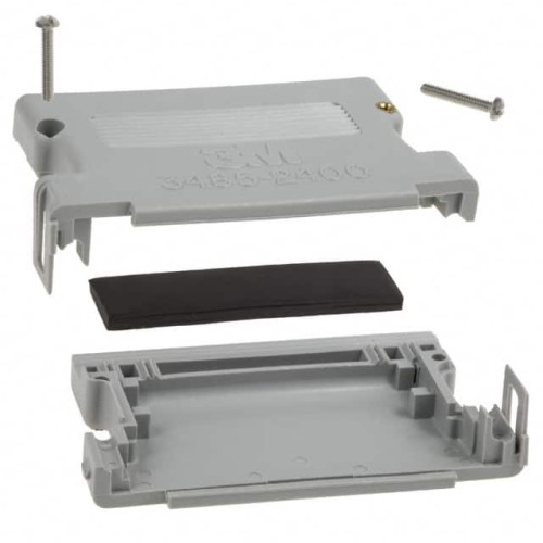 CONN BACKSHELL 37POS 180DEG GRAY