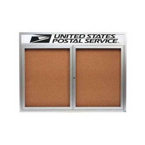2 DOOR ALUMINUM FRAMED BULLETIN