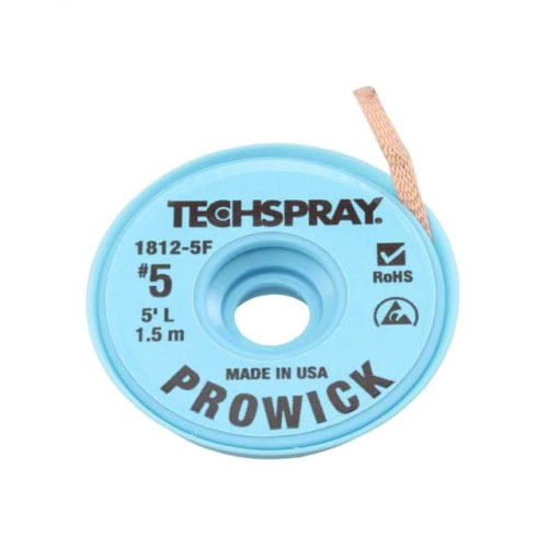 DESOLDER BRAID ROSIN 0.13" 5'