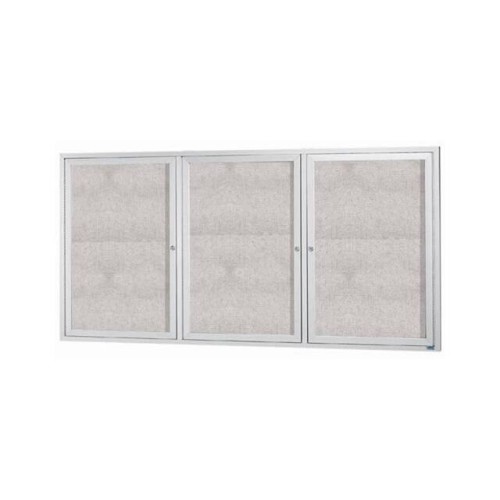 3 DOOR ALUMINUM FRAMED ENCLOSED