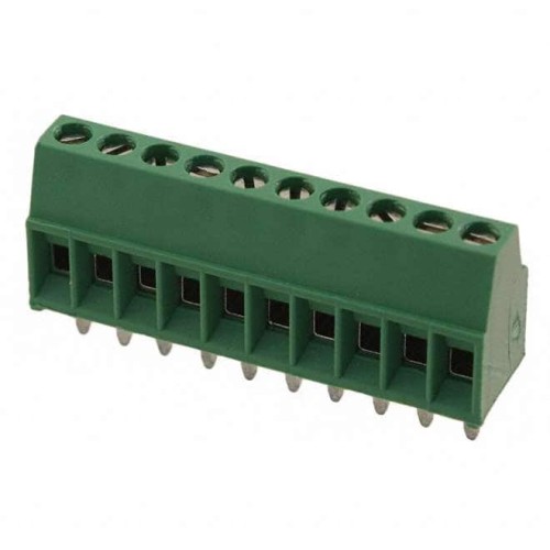 TERM BLK 10P SIDE ENT 2.54MM PCB