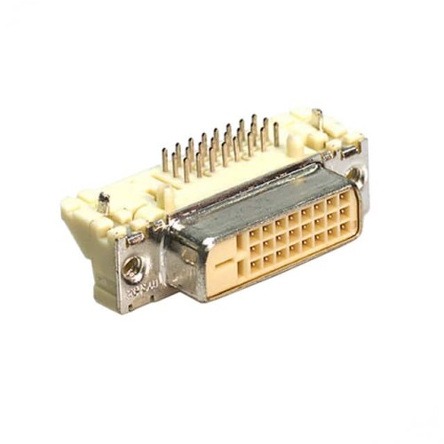 CONN RCPT DVI-D DL 24POS PCB R/A