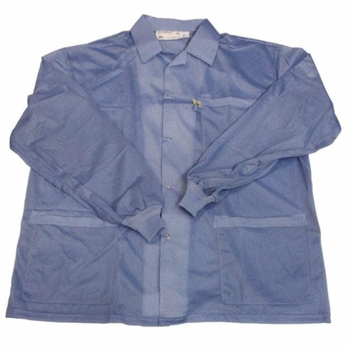 ESD JACKET W/CUFFS BLUE M