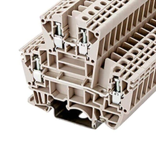 RAIL TERM BLK FEED THRU 10-22AWG
