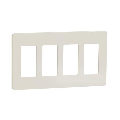 4 GANG SCREWLESS MATTE WALL PLAT