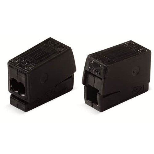 PUSHWIRE INLINE CONNECTOR; BLACK
