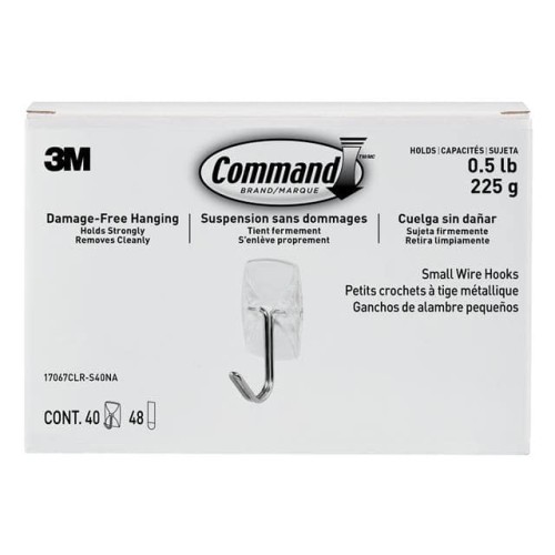 COMMAND CLEAR SMALL WIRE HOOK 17