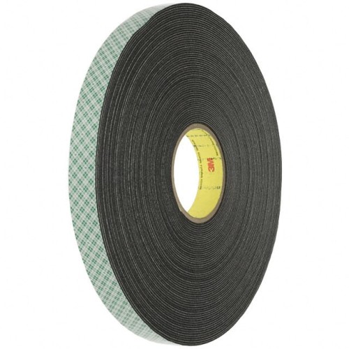 TAPE DBL COATED BLACK 1"X 36YDS