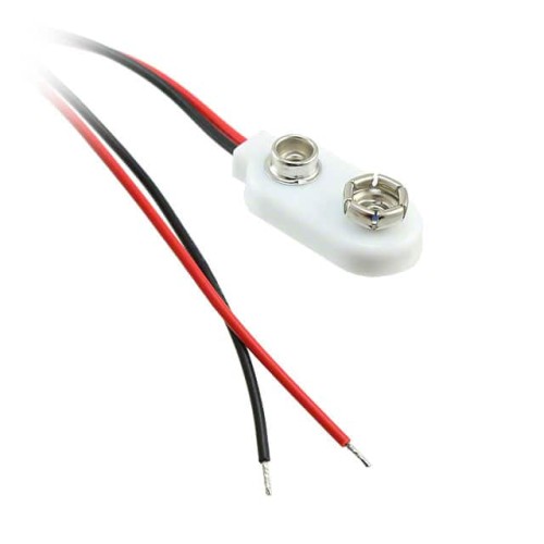 BATT CONN SNAP 9V 1 CEL 12" LEAD