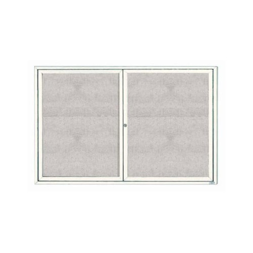 2 DOOR ALUMINUM FRAMED ENCLOSED