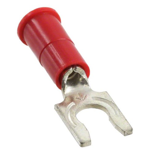 CONN SPADE TERM 18-22AWG #8 RED