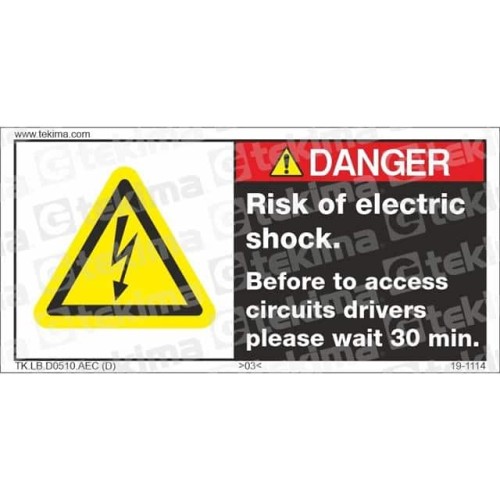 DANGER LABEL, 12 PCS/PACK