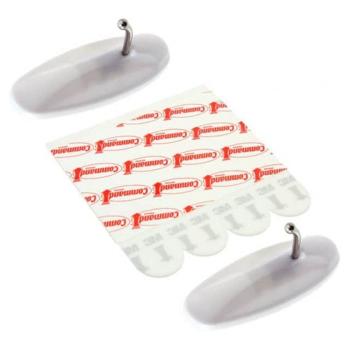 MED WIRE HOOKS 2 HOOKS 4 STRIPS