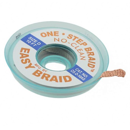 DESOLDER BRAID NO-CLN 0.1" 10'