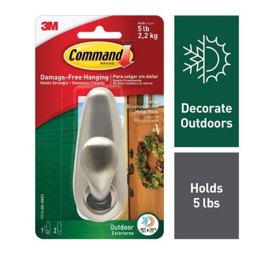 COMMAND OUTDOOR LARGE METAL HOOK