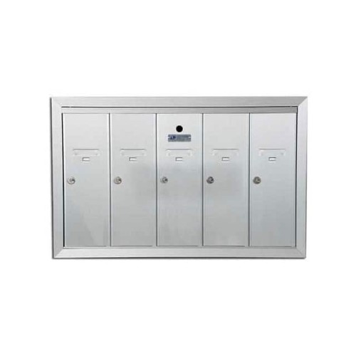 RECESSED VERTICAL 5 DOOR MAILBOX