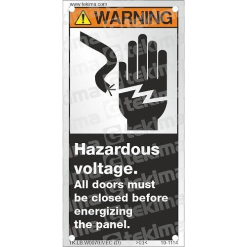 WARNING LABEL, 6 PCS/PACK