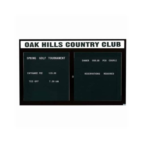 2 DOOR LETTER BOARD CABINET POWD