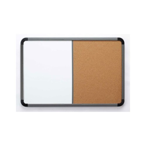 COMBO DRY ERASE/CORK BOARD W/BLO