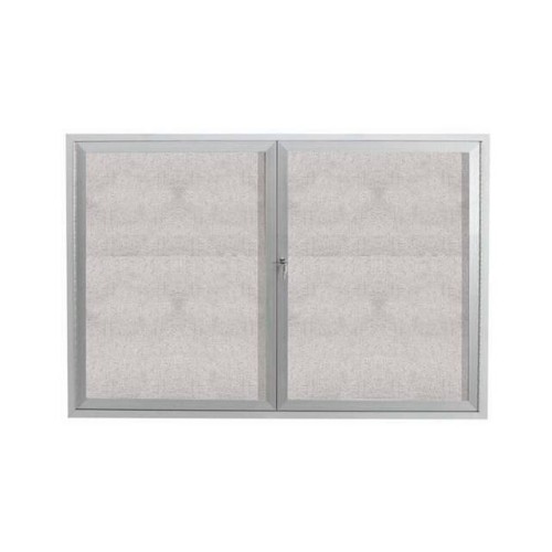 2 DOOR ALUMINUM FRAMED ENCLOSED