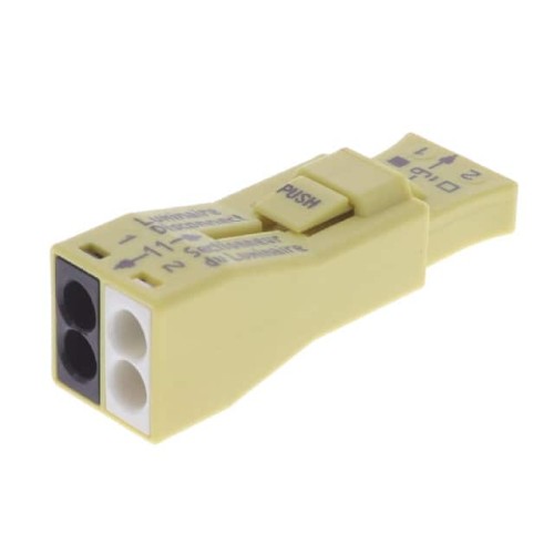 PUSHWIRE SPLICE 2POS YELLOW 500