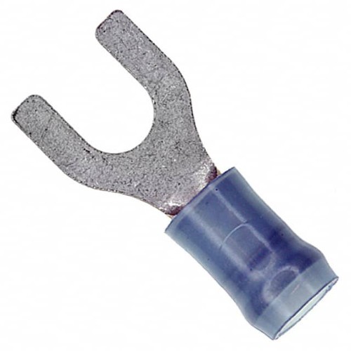 CONN SPADE TERM 14-16AWG #10 BLU