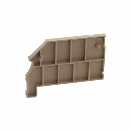 CONN TERM BLK END PLATE RAIL BG