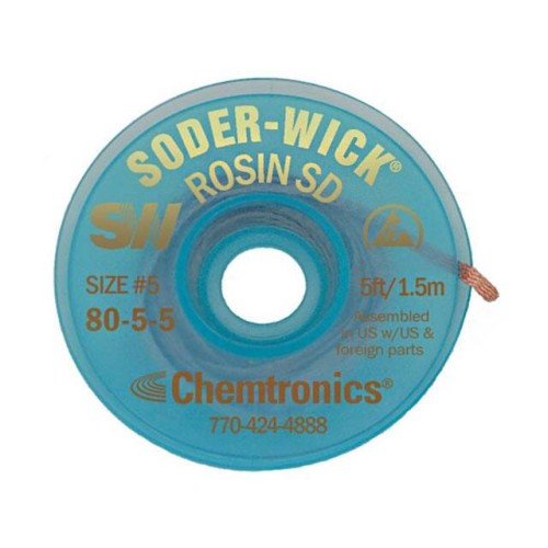 DESOLDER BRAID ROSIN 0.145" 5'
