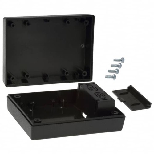 BOX ABS BLACK 4.380"L X 3.250"W