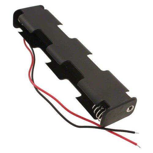 BATT HOLDER AA 4 CELL 6" LEADS