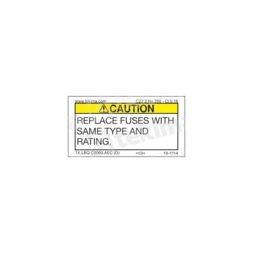 CAUTION LABEL, 12 PCS/PACK