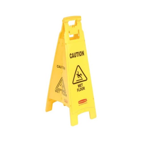 RUBBERMAID WET FLOOR SIGN, 4-SID