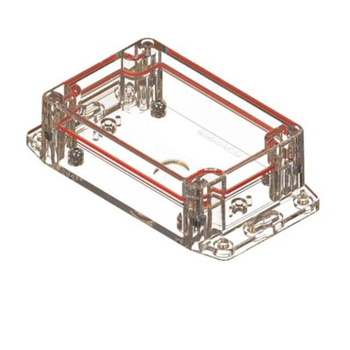 CLEAR/CLEAR FLANGED BASE POLYCAR