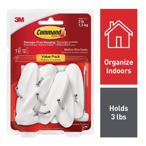 COMMAND MEDIUM WIRE HOOKS, VALUE