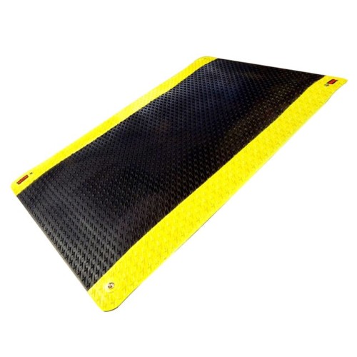 RUBBER MAT BLK/YEL 3X5'