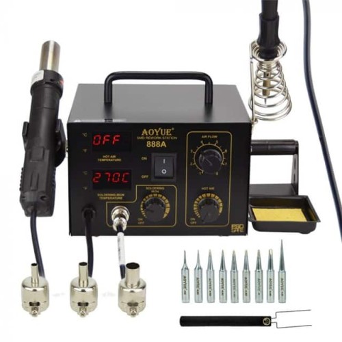 888A 2 IN 1 DIGITAL HOT AIR REWO