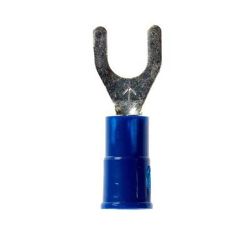 CONN SPADE TERM 14-16AWG #10 BLU