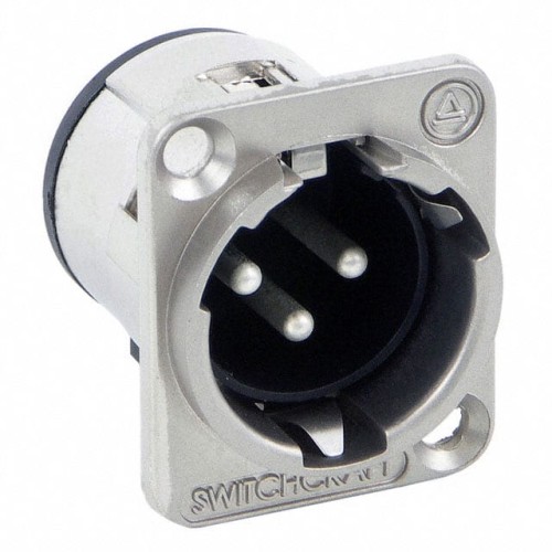 CONN RCPT MALE XLR 3P SILV SLDR