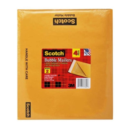 SCOTCH KRAFT BUBBLE MAILER 6-PAC