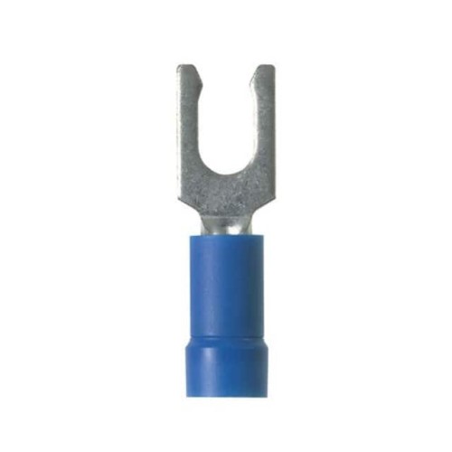 CONN SPADE TERM 14-16AWG #10 BLU