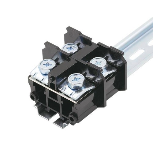 RAIL TERM BLK FEED THRU 3/0-8AWG
